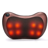 US Plug 8 Head Vehicle-mounted Shoulder Neck Waist Back Cervical Massager Whole Body Heating Shiatsu kneading Massage Pillow