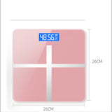 New small household weighing scale tempered glass electronic scale body scale USB charging weight scale