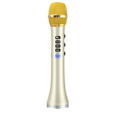 2 Set L-698D 20W Portable Wireless Bluetooth Karaoke Microphone Speaker with Big Power for Sing/Meeting, Gold & Red