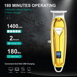 All Metal Men's Professional Electric Hair Trimmer Barber Hair Clipper Beard Salon Hair Cutter Machine Rechargable Haircut