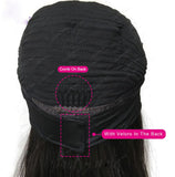 Headband wig ladies long straight hair black chemical fiber headband wig headband wig