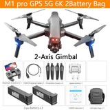 2021 New M1 pro drone HD mechanical 2-Axis gimbal camera 4K HD Camera 1.6KM control distance 5G wifi gps system supports TF card