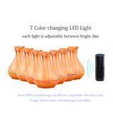TUYA Ultrasonic Humidifier Electric Aroma Air Diffuser 400ML  Wood Grain Air Humidifier Essential Oil Aromatherapy Mist Maker