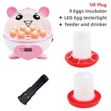 9 Egg Inccubator Hatchery Mini Digital Temperature Brooder Farm Brooder Quail Egg Hatcher Incubator Equipment Children Gift