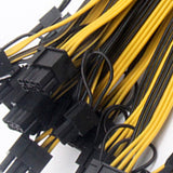 10PCS 18AWG GPU PCIE PCI-Express 6Pin Male to 8Pin (6+2) Male Graphics Graphics Card Power Cable for BTC Ethereum