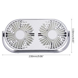 Double Desk Fan Small Tabletop Fan Portable 3 Cooling Speed Adjustable Head 360 Degree Rotatable Personal Aromatherapy Fan for H