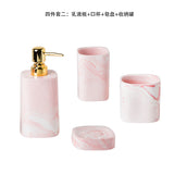 Ceramic Bathroom Decoration Accessories Toiletries Nordic Marble Pattern Soap Dish/lotion Bottle/toothbrush Holder/mouthwash Cup