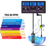 6 in 1Water Quality tester Professional Aquarium Online PH Meter Monitor Multi-parameter for test PH / Temp/ EC / CF / RH / TDS