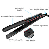 Hair Straightener Ceramic Hair Flat Iron 2 In 1 Fast Straight Curling Iron Professional Hair Straightener Curl Iron Styling Tool