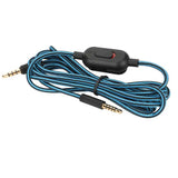 Gaming Headset Cable Woven Earphone Cord with Volume Control and Mute Switch for Logitech G Pro/G Pro X/G433/G233 Headphone