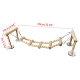 Wooden Bird Perches Stand Toys Parrot Swing Climbing Ladder Parakeet Cockatiel Lovebirds Finches Play Gyms Playground Dropship
