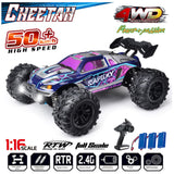 RC Cars 2.4G Carbon Brush Electric Off Road 4x4 Truck 1/16 4WD High Speed Remote Control Drift Racing 4CH Buggy For Kid Wltoys