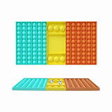 Big Fidget Game Rainbow Chess Board Push Bubble Pop Fidget Sensory Toys Relieve Stress Family Interaction Party Games Toy Gifts