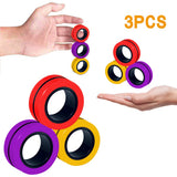 Anti-Stress Magnetic Rings Fidget Toys Magic Ringtools Children Finger Spinner Adult Decompression