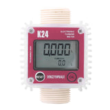 K24 Turbine Digital Oil Fuel Flow Meter Gauge For Chemicals Liquid Water Y4QC