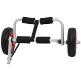 8in Kayak Trolley Accessory Aluminium Alloy Kayak Canoe Wheel Dolly Boat Carrier Trolley Load 80kg Cart Transport Lifting Tool