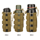 Tactical Molle Water Bottle Pouch Bag Military Outdoor Travel Hiking Drawstring Water Bottle Holder Kettle Carrier Bag FY GW