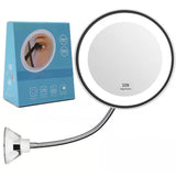 10X Magnifying Makeup Mirror With Led Light 360 Degree Rotating Cosmetic Vanity Makeup Mirror Suction Cup Bathroom Shower Mirror