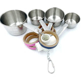 Parrots Toy Bird Pots And Bagel Toy Parrots Stainless Steel Cups Cardboard Ring Toys For Mini Macaws African Greys Cockatoos
