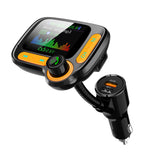 LCD Screen Folder MP3 Music Player QC3.0 Bluetooth Car Charger Fast FM Transmitter Handsfree Kit With TF AUX USB