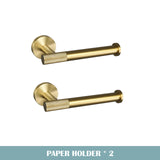 Golden Towel Rack Towel Bar Ring Brushed Gold Hardware Set Robe Coat Hook Toilet Tissue Paper Holder Bathroom Accessories Kit