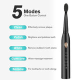 Powerful Ultrasonic Sonic Electric Toothbrush USB Rechargeable Tooth Brush Adult Electronic Washable Whitening Teeth Brush