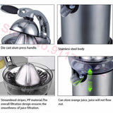 220V Citrus Juicer Stainless Steel Squeezer Fruit Lemon Juice Extractor Orange Pomegranate Press Juicer