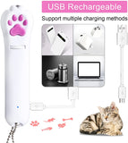 Interactive Pet Cat Laser Toy LED infrared USB Rechargeable 5 Patterns Funny toys for Cats Dogs Accessories for dropshipping