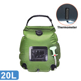 Switchable Shower Head20L Water Bags Outdoor Camping Solar Shower Bag Foldable Heating Camp Shower Hiking Climbing Bath Bag
