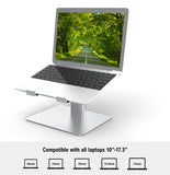 Adjustable Laptop Stand for Desk, Computer Stand for Laptop, Ergonomic Elevated Laptop Cooling Riser, Aluminum Laptop Holder