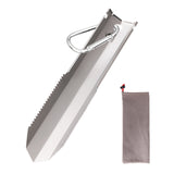 Titanium Garden Hand Serrated Shovel Outdoor Camping Hiking Backpacking Trowel with Clip