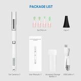 Ear Camera Wax Remover Wi-Fi Visual Ear Otoscope With 3-axis Gyroscope Rechargeable Ear Cleaner with 4 Replaceable Ear Picks