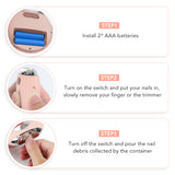 Electric Automatic Nail Clippers Trimmer Manicure for Adults Baby Nail Cutter Pedicure Finger Toe Scissors Nail Debris Container