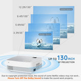Salange Mini Projector Q5 1280x720P 4500 Lumens LED Wifi Home Theater Video Smart Movie Beamer Game Proyector