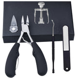 Good He 5pcs Nail Clippers Pedicure Tools Set Stainless Steel Foot Care Kit Foot Rasp Dead Skin Remover for Men Women Salon Home