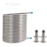 1.5"Tri-Clamp 50ft(15M) Heat Exchange Recirculating Mash System(HERMS) Coil 10"/12" Diameter 1/2"OD Tubing Homebrew Wort Chiller
