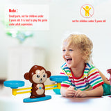 Math Match Game Board Toys Monkey Match Balancing Scale Number Balance Game Kids Educational Toy to Learn add and subtract