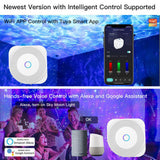 WiFi Tuya Smart Star Projector Galaxy Laser Starry Sky Projector Waving Night Light Colorful APP Wireless Control Alexa Google