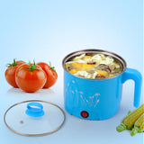 Cute 1.8L 450W Multifunction Electric Cooker Stainless Steel Steamer Hot Pot Noodles Pots Rice Cooker Steamed Eggs Pan Soup Pots