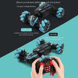 JC-01 RC Stunt Car 2.4GHz 4WD Watch Gesture Sensor Control Deformable Car All-Terrain Auto-demo with Spray Light Music for Kids