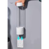 1pc Disposable Paper Cups Dispenser Plastic Wall Mounted Automatic Cup Storage Rack
