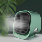 Air Cooler Fan Mini Desktop Air Conditioner With Night Light USB Water Cooling Fan Humidifier Purifier Multifunction Fan
