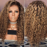 Long Curly Hair Brown Synthetic Fiber Headgear