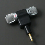 Mini Portable Mic Digital Stereo Microphone Stereo Recorder for Phone Professional Mic with 3.5mm Jack Plug Mini Mic