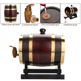1.5L Vintage Wood Oak Timber Wine Barrel for Beer Whiskey Rum Port