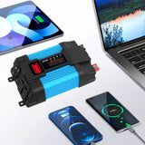 Car Power Inverter LED Voltage Capacity Display Transformer Converter 12V To 110/220V Dual USB Inverter