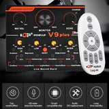 Aqta World V9 Plus Professional Audio Mixer Audio USB External Sound Card Headset Microphone Webcast Streamer Live Sound Card