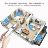 WiFi 433RF Voice Remote Control Ewelink2CH/4CH Relay Switch Alexa Nest Google Home 10 Press Relay 8 Hours Smart Timer Switch