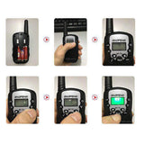 2Pcs Baofeng BF-T3 UHF462-467MHz 8 Channel Portable Two-Way 10 Call Tones Radio Transceiver for Kids Kid Walkie Talkie
