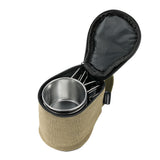 S180-B Canvas Portable Sierra Cups Storage Bag Outdoor Camping Picnic Fishing Tableware Storage Bags
